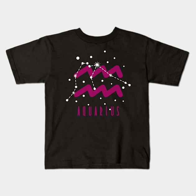 Star sign Aquarius Kids T-Shirt by dieEinsteiger